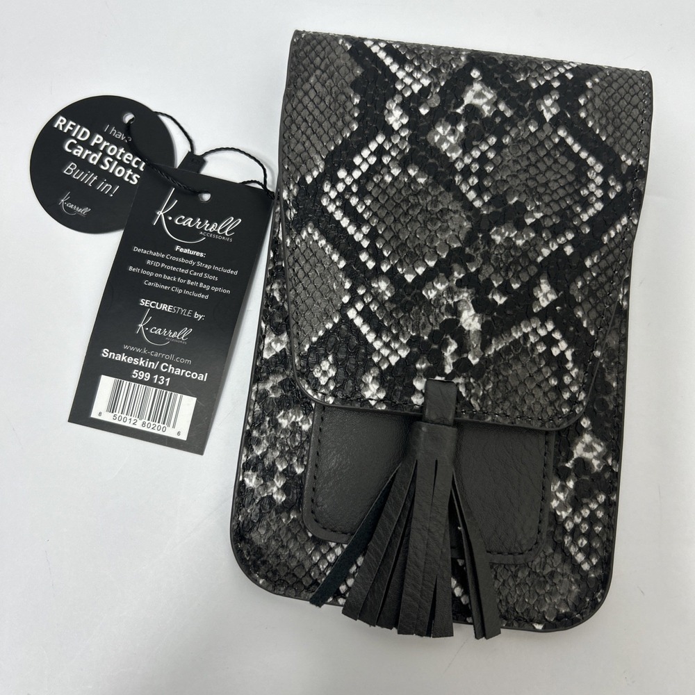 RFID Slim ID Credit Card Holder Minimalist Wallet Case With Key Chain And Tassel